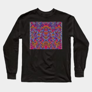 Carmine Aesthetic - Abstract Multicolored Watercolor Pattern Long Sleeve T-Shirt